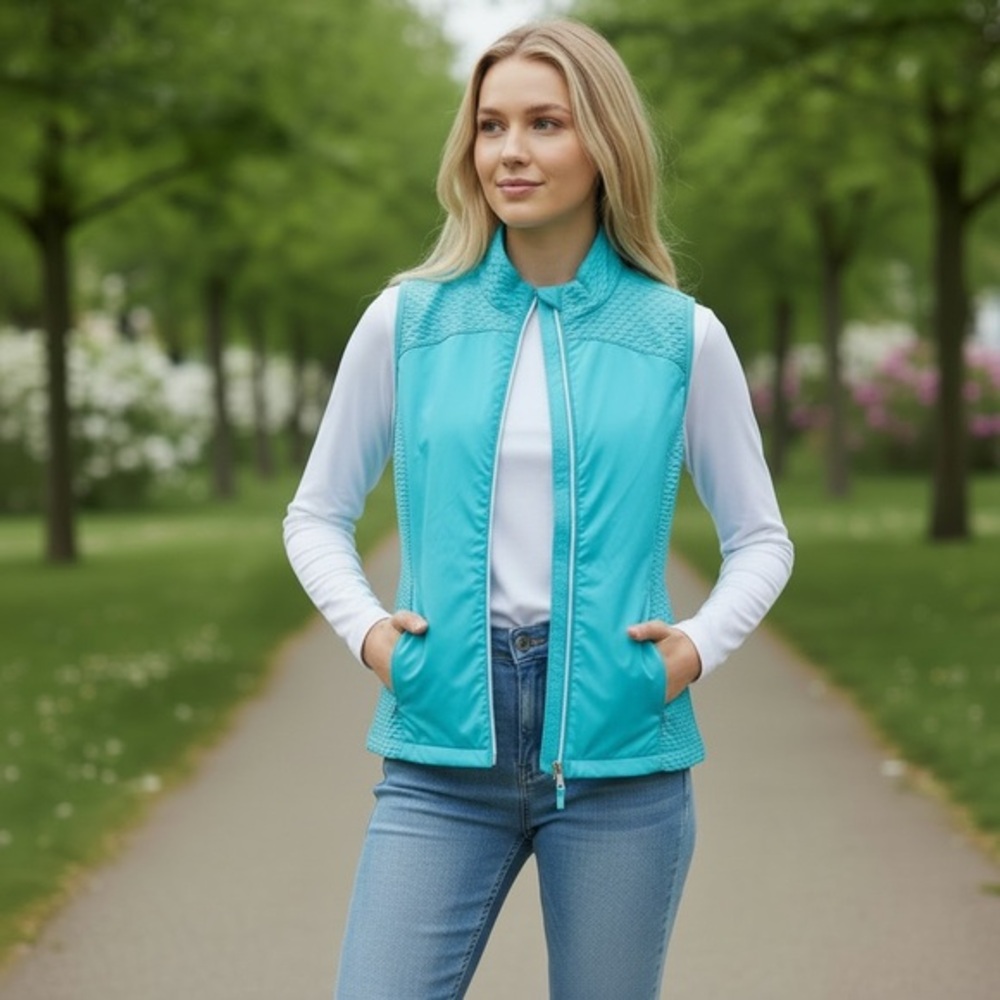 Chico's Aqua Blue Vest